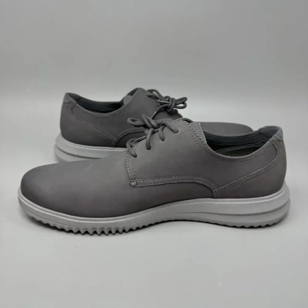 Cole Haan Grand+ Plain Toe  Nubuck Gray Casual Dress Shoes Mens 10.5